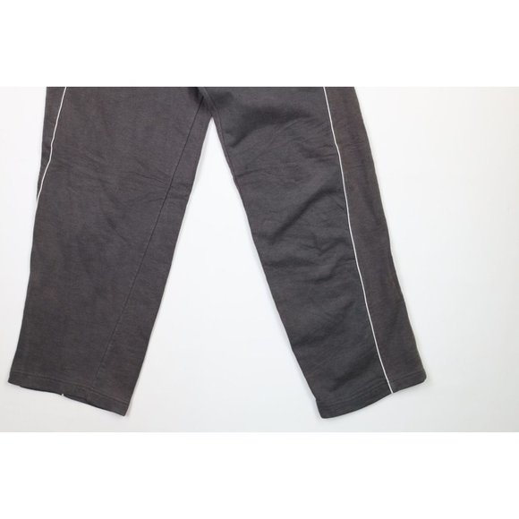 Vintage Nike Boys Medium Faded Travis Scott Mini Swoosh Wide Leg Sweatpants Gray - Picture 4 of 9